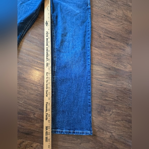 TK Axel Jeans Men 38x29 Slim Boot Cut Stretch 5 Pocket Denim Skater Embroidered - Picture 5 of 7